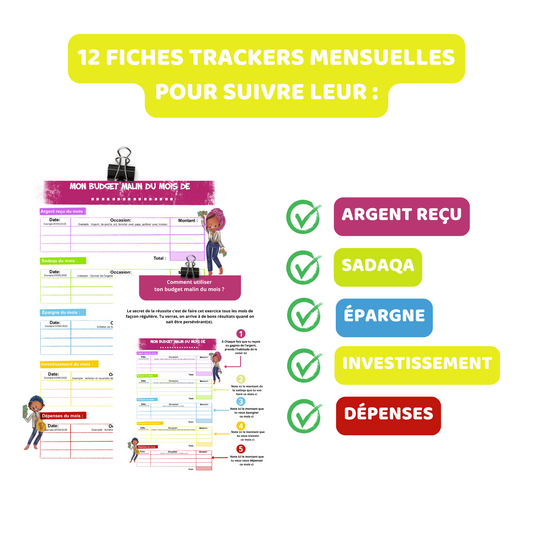 12 fiches trackers mensuelles